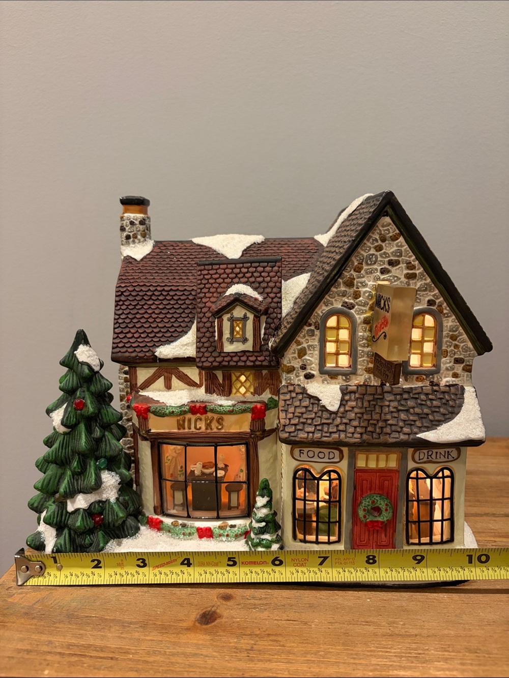 St. Nicholas Square Village Nick's Tavern Lighted Holiday Village Building Decor - Picture 15 of 16